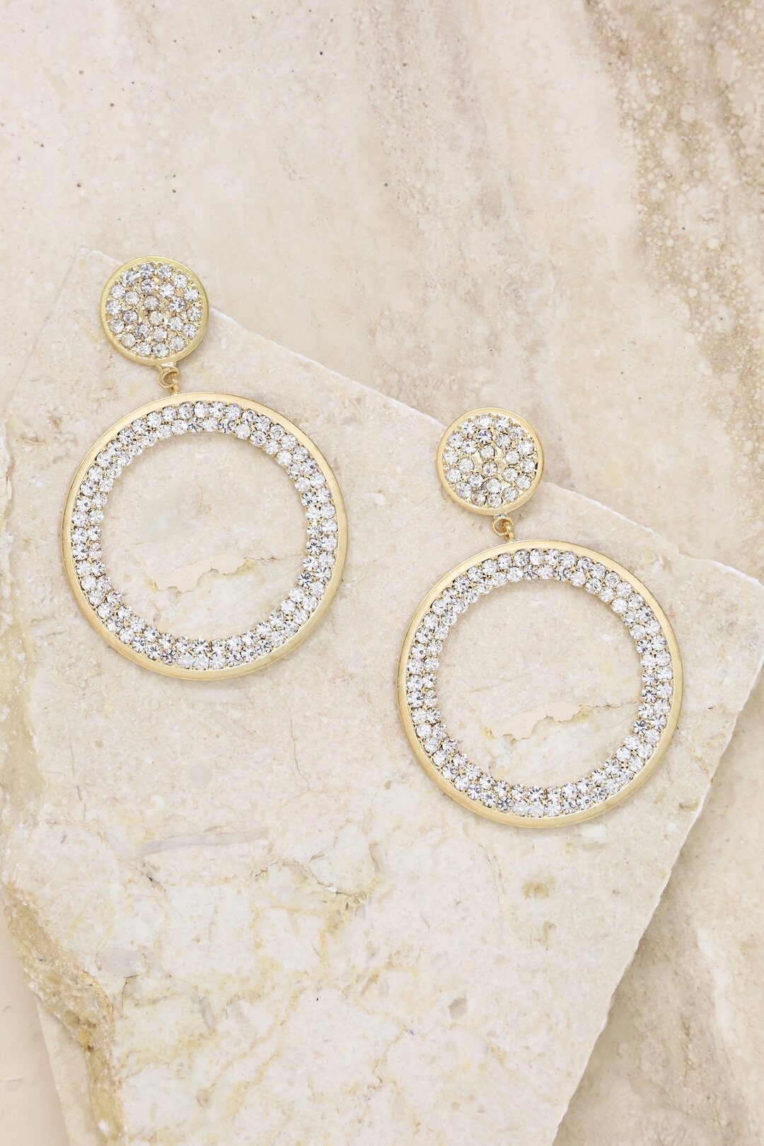 Crystal Pave Hoop Earrings - Ettika Jewelry 