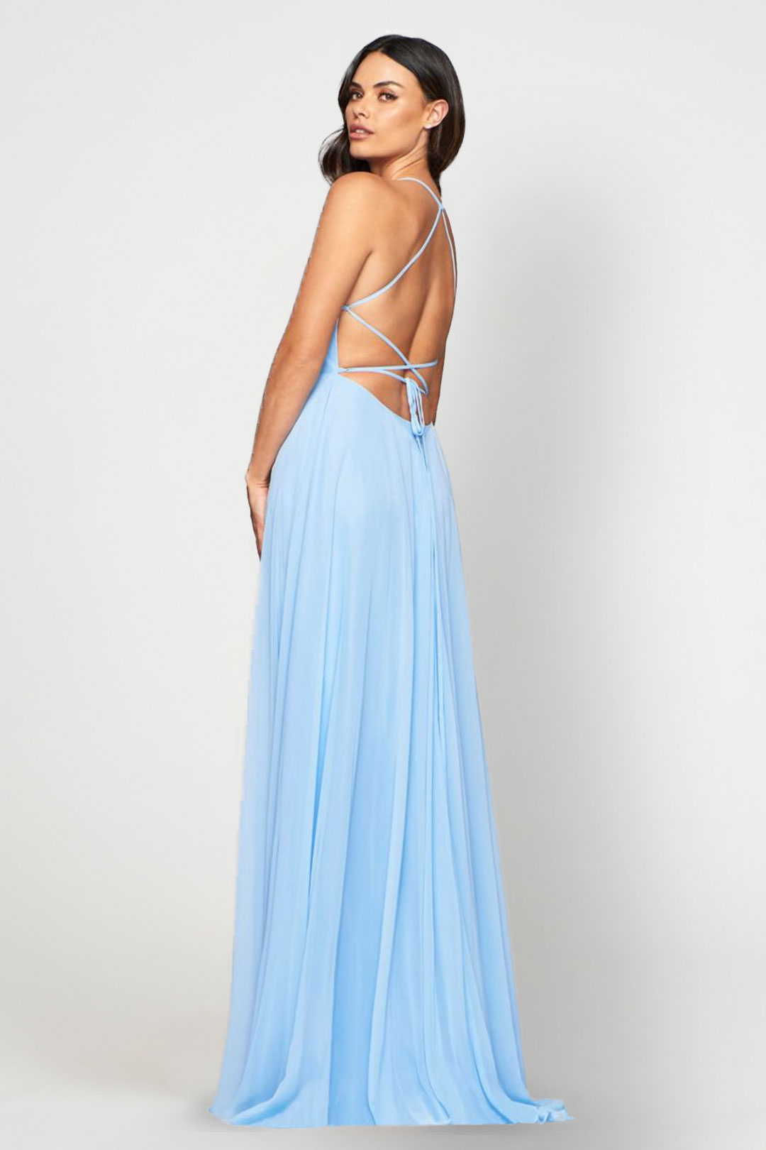 Blue Chiffon Dress - Faviana Dress Rental