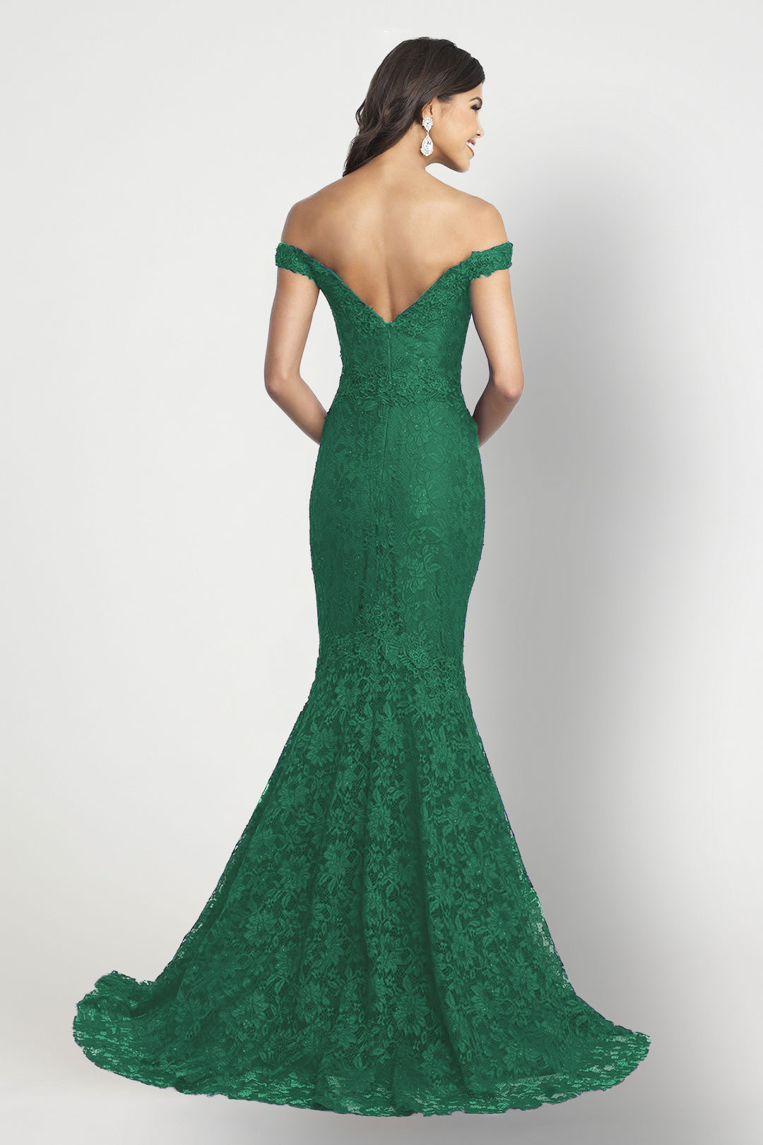 Emerald Cap Sleeved Gown - Blush Prom Dress Rental