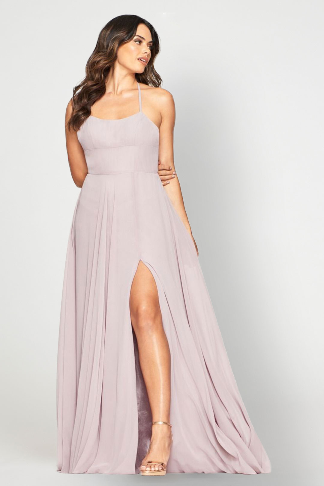 Mauve Chiffon Dress - Faviana Dress Rental
