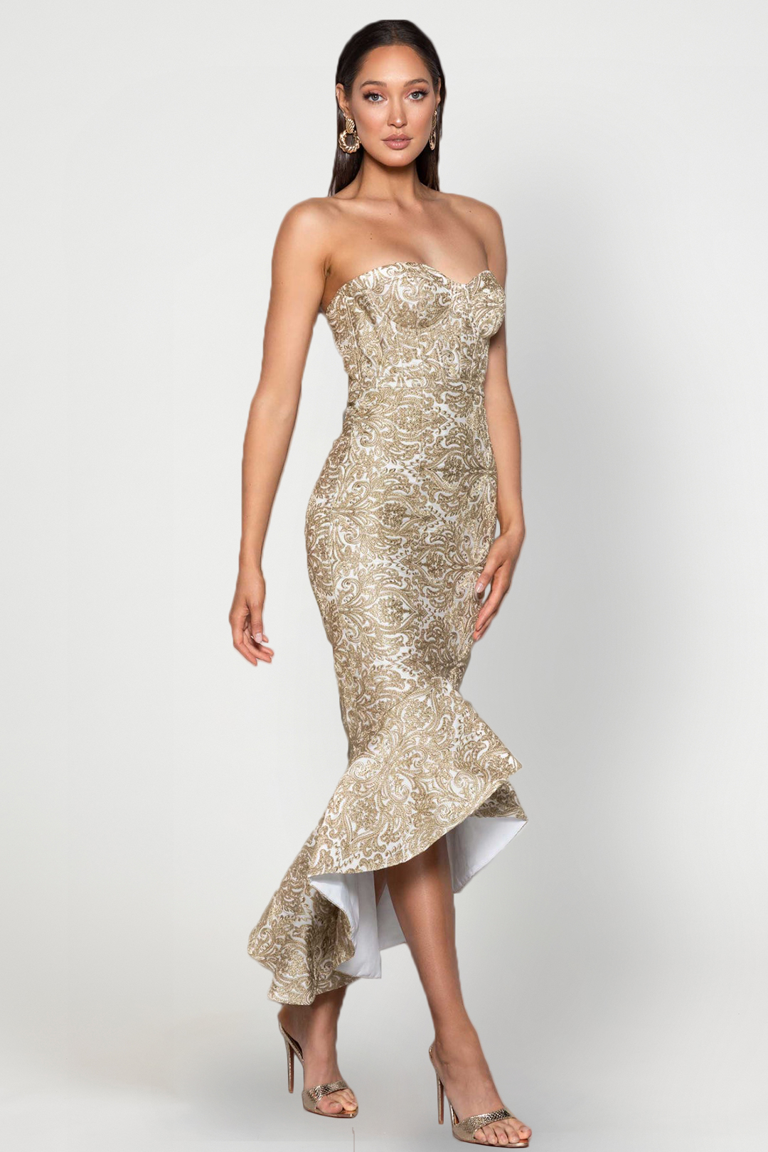 Yasmin Gold Dress Elle Zeitoune-Dress Rental Rent A Dress Walk