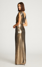 Beautiful Mischa Gold Gown by Halston - Dress Rental