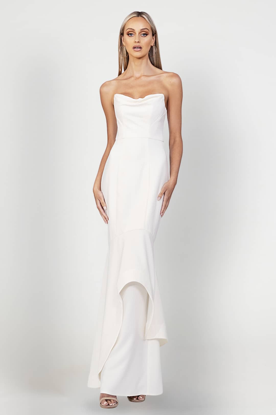 Paisley Strapless Gown-Bariano-Rent A Dress Wedding Dress Rental 1