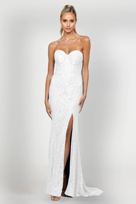 Rebecca Corset Gown-Bariano-Rent A Dress Bridal Dress Rental Front