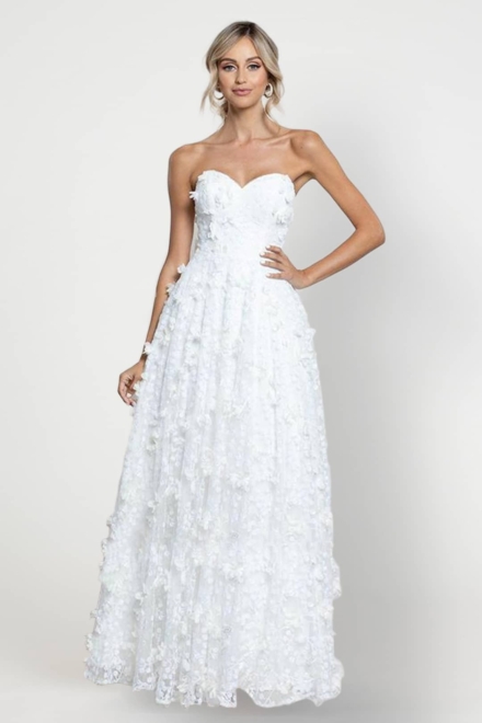 Adela Sweetheart Gown - Bariano Wedding Dress Rental-Rent A Dress Front