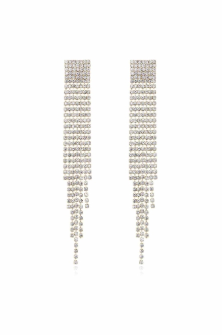 Crystal Fringe Dangle Earrings - Ettika Jewelry Rent A Dress Dress Rental Canada 1
