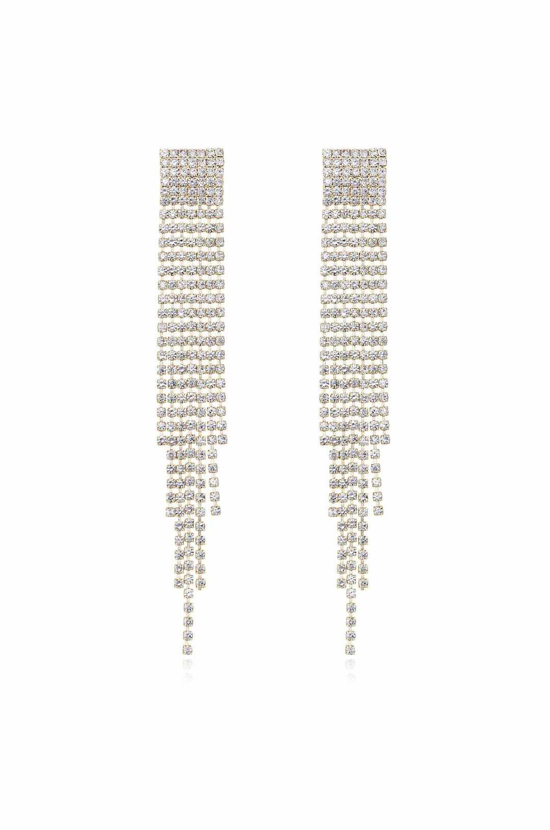 Crystal Fringe Dangle Earrings - Ettika Jewelry Rent A Dress Dress Rental Canada 1