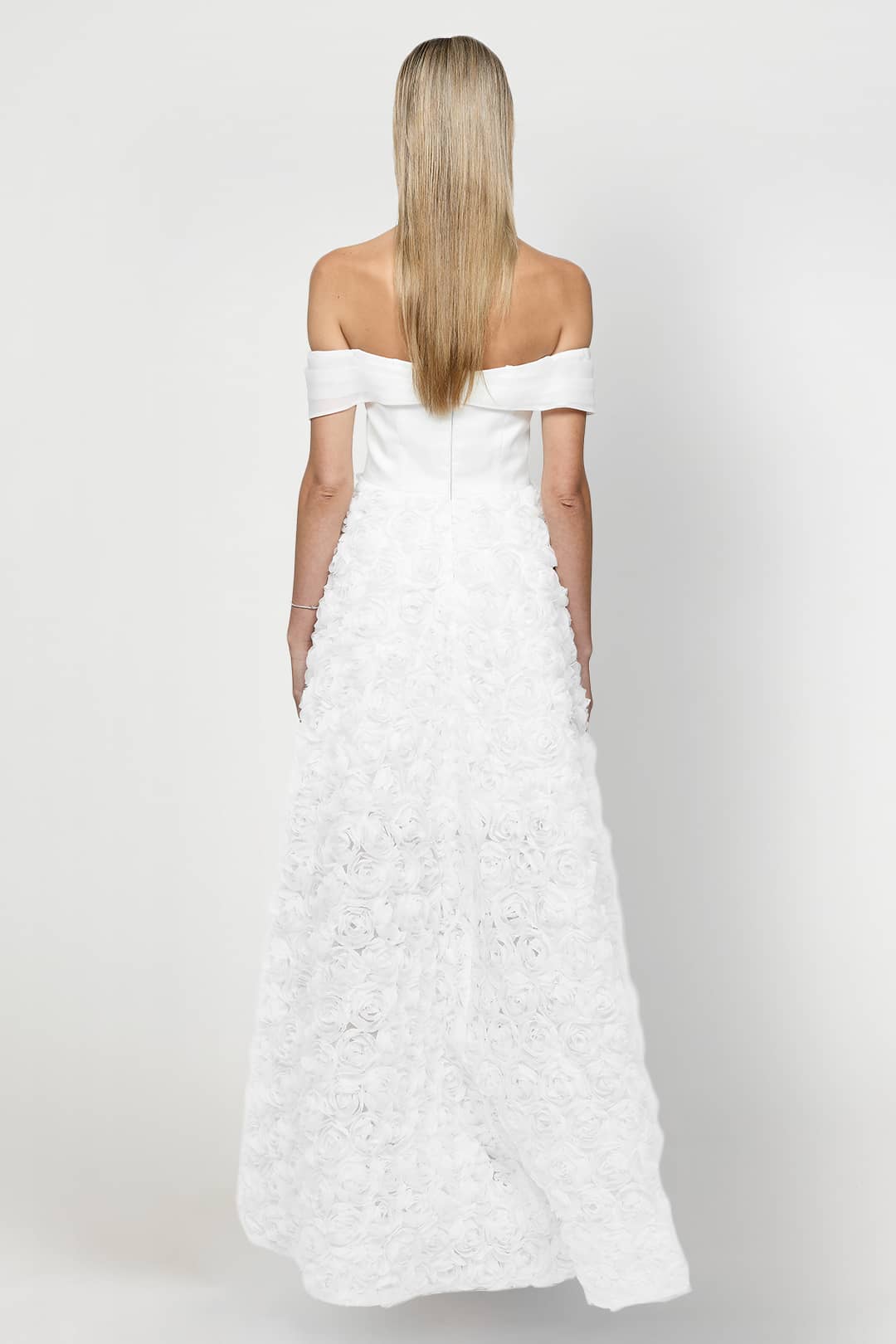 Ava Off Shoulder Gown - Bariano Wedding Dress Rental- Rent A Dress Canada