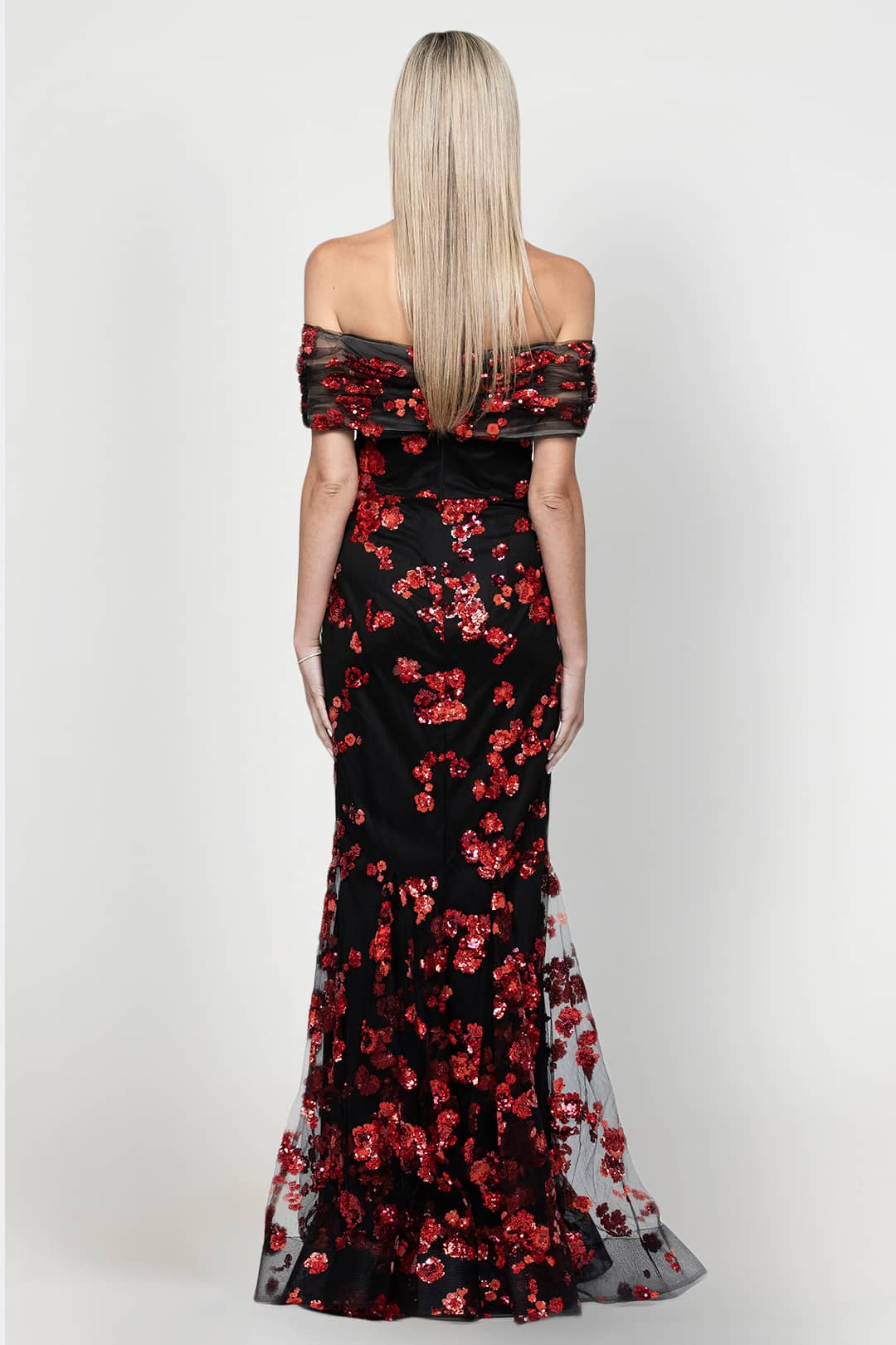 Lorenza Off Shoulder Gown - Bariano - Rent A Dress Gown Rental Back