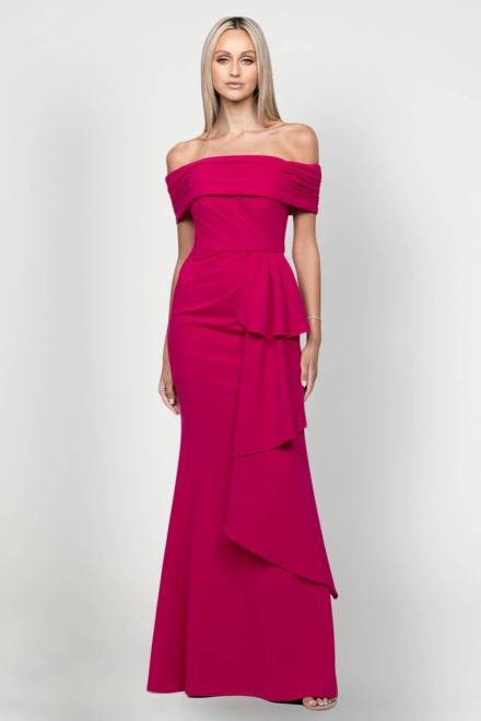 Quinny Pink Gown - Bariano Rent A Dress Pink Gown Rental Dress Rental Canada Front