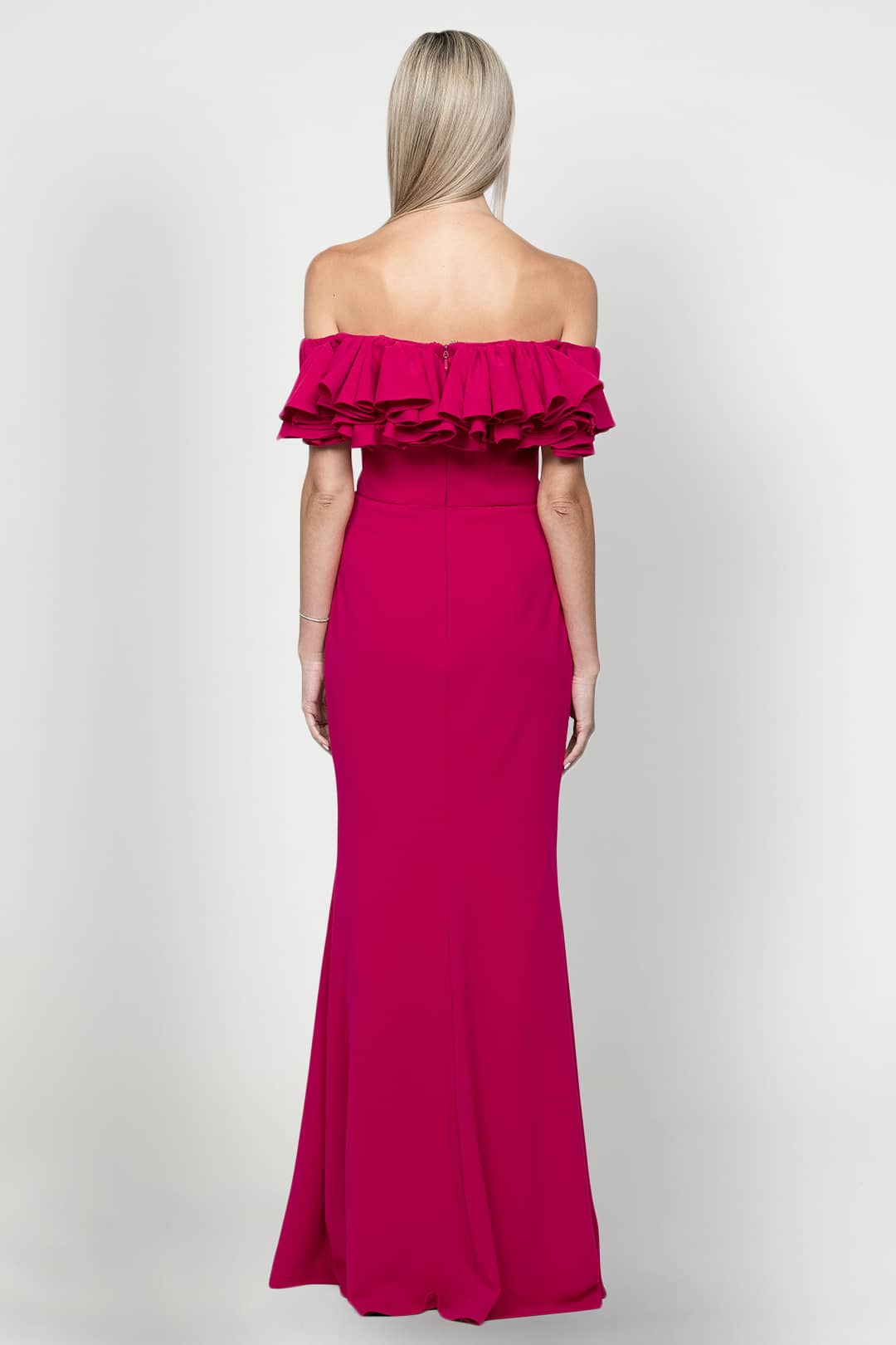 Waverly Off Shoulder Gown - Bariano - Rent A Dress Formal Dress Rental Back