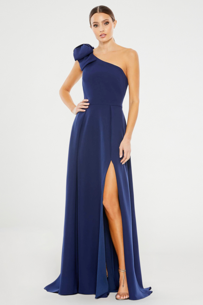 One Shoulder A-Line Gown