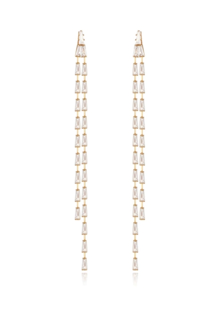 Crystal Rain Shower Dangle Earrings - Ettika Rent A Dress Formal Earrings