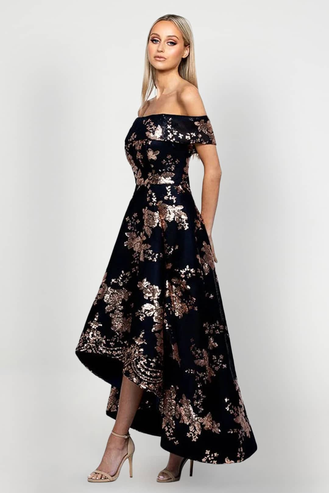 Jessie Hi Low Gown - Bariano Dress Rental Rent A Dress Gown Rental Side 2