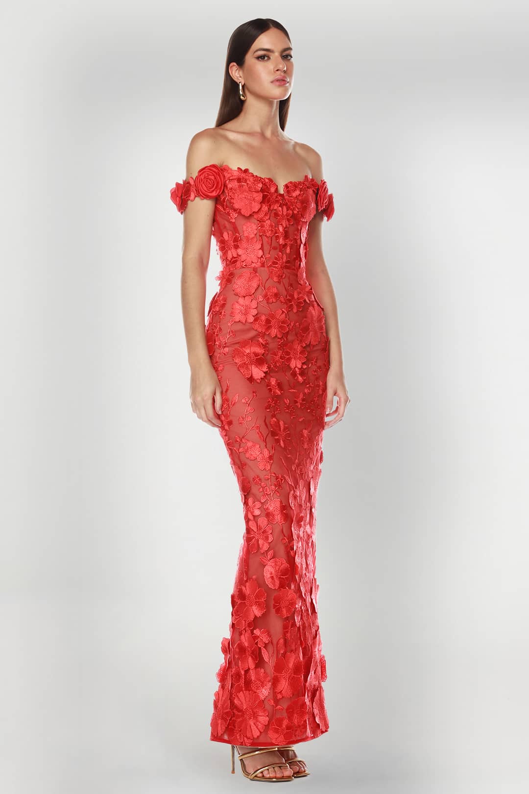 Jasmine Red Maxi Dress - Bronx and Banco 3 Jasmine Red Dress Maxi Dress Rent A Dress Off Shoulder Dress Side