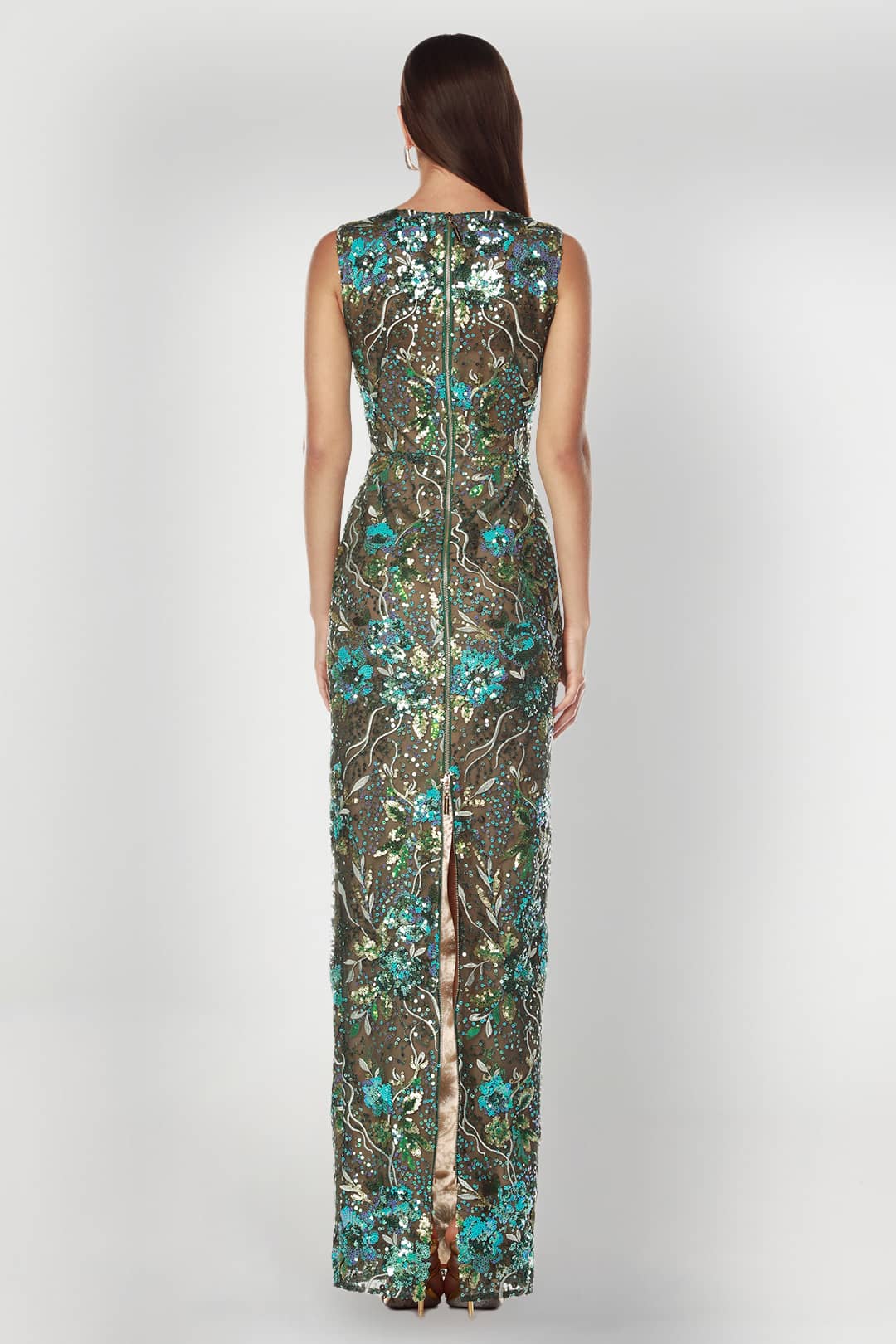 Violet Teal Maxi Dress Rent A Dress Evening Gown Back