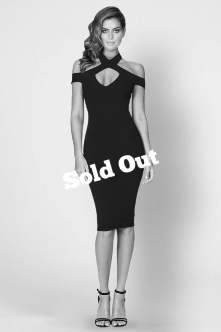Black Hollywood Midi Dress - Nookie