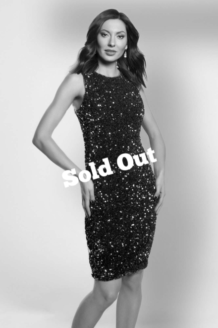 Burgundy Sequin Mini Dress- Frank Lyman