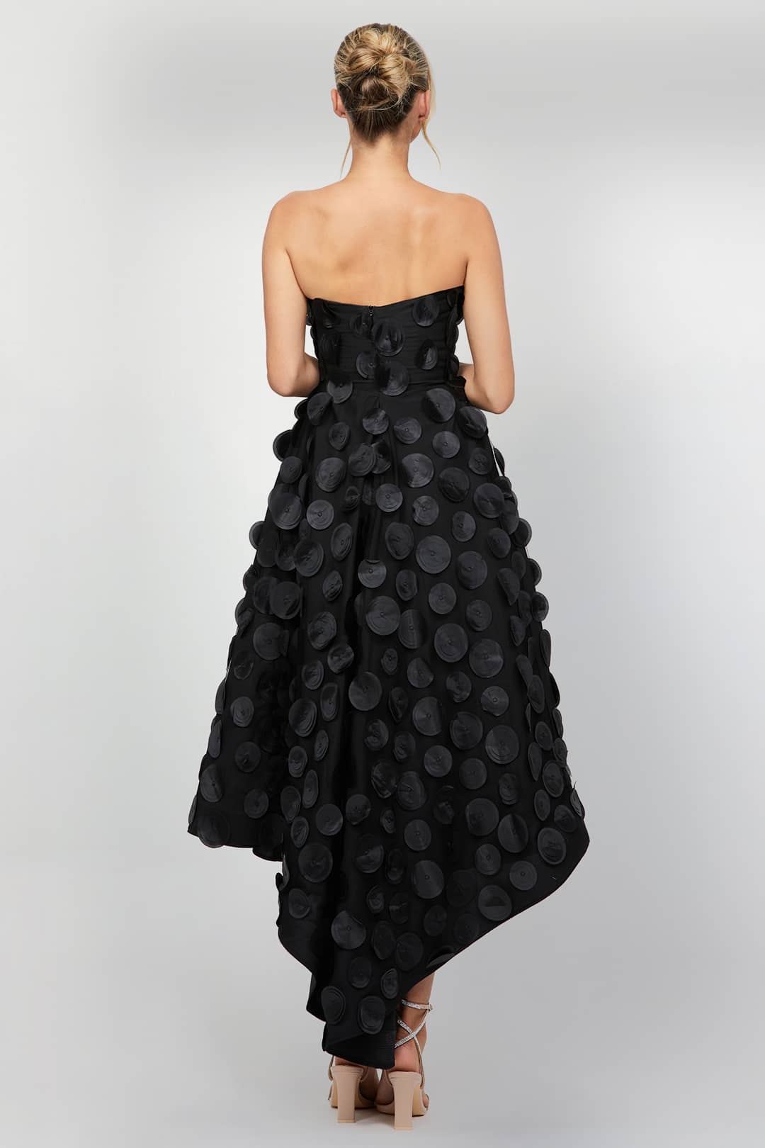 Danay Strapless Midi Dress Rent A Dress Gown Rental Canada Black Dress Rental Back