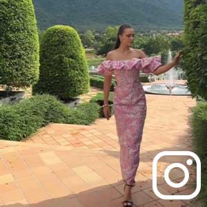 Roberta Off Shoulder Gown - Bariano 1