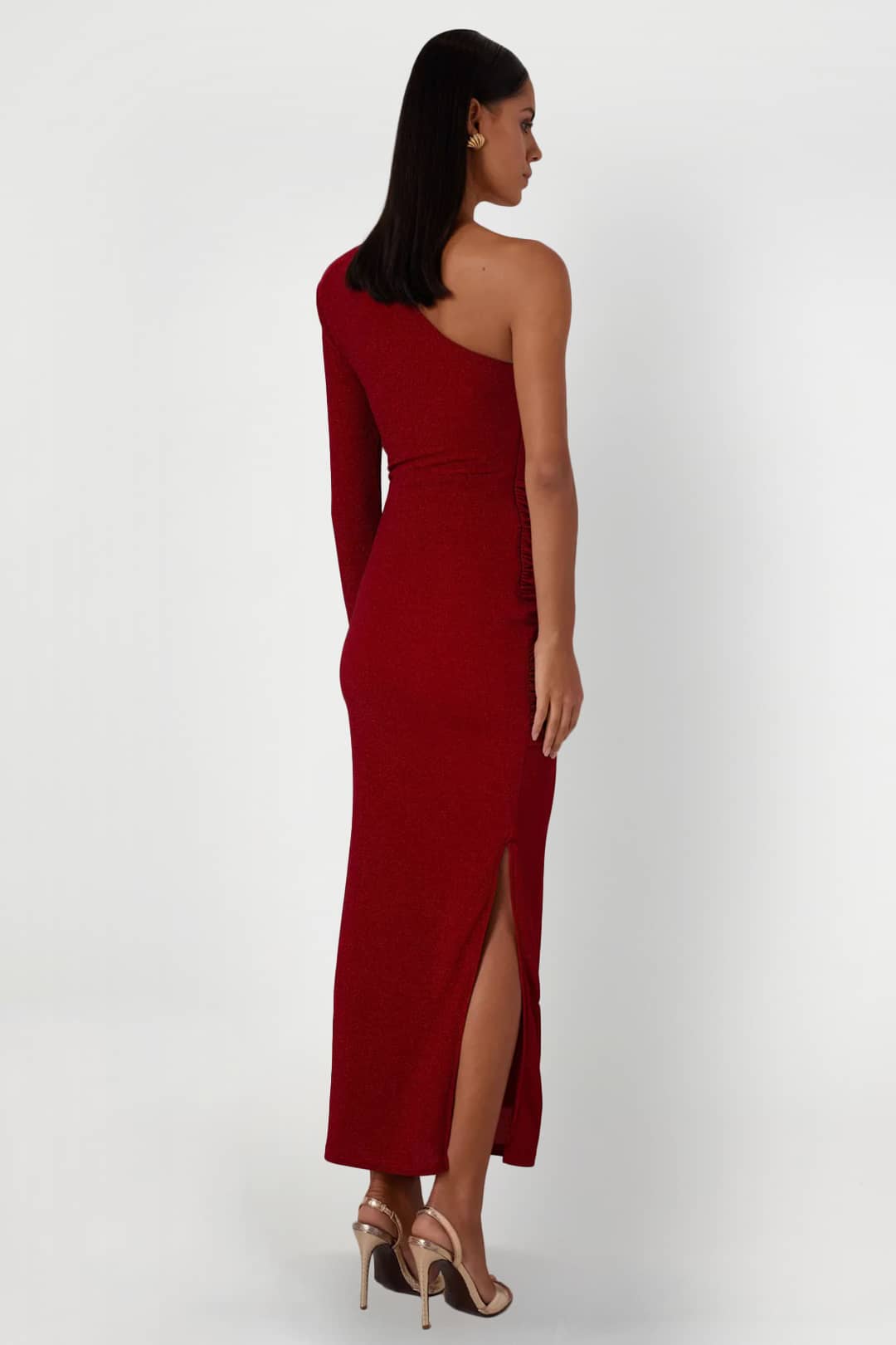 Jane Red Dress Long Dress Long Sleeve Dress Rent A Dress Gown Rental Canada Back