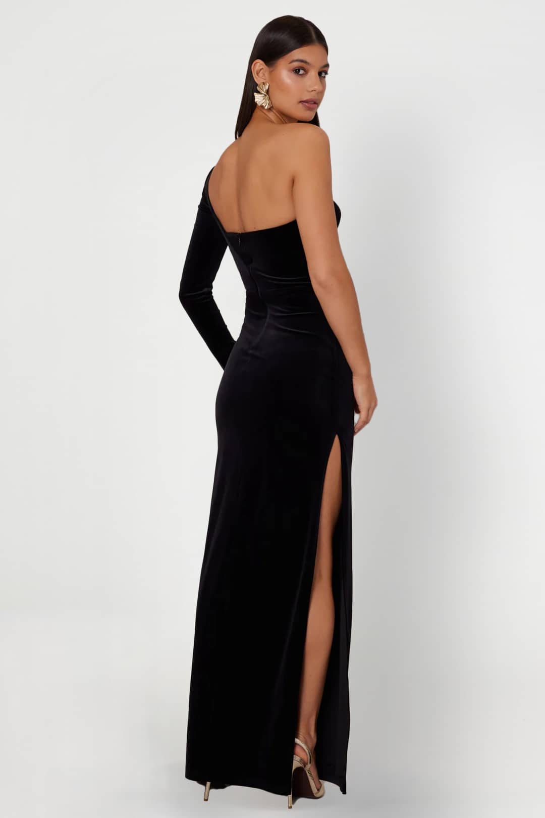 Kylie Black Gown Formal Gown Long Gown Velvet Dress Rent A Dress Canada Back