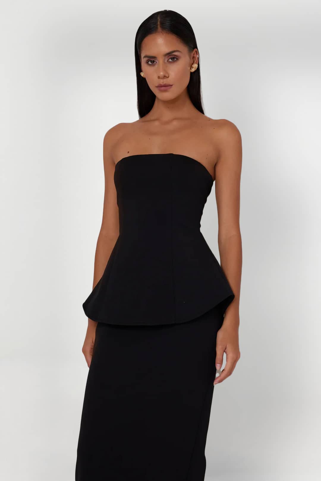Tatum Black Dress - Elle Zeitoune 3 Tatum Black Dress Strapless Dress Rent A Dress Gown Rental Canada Close